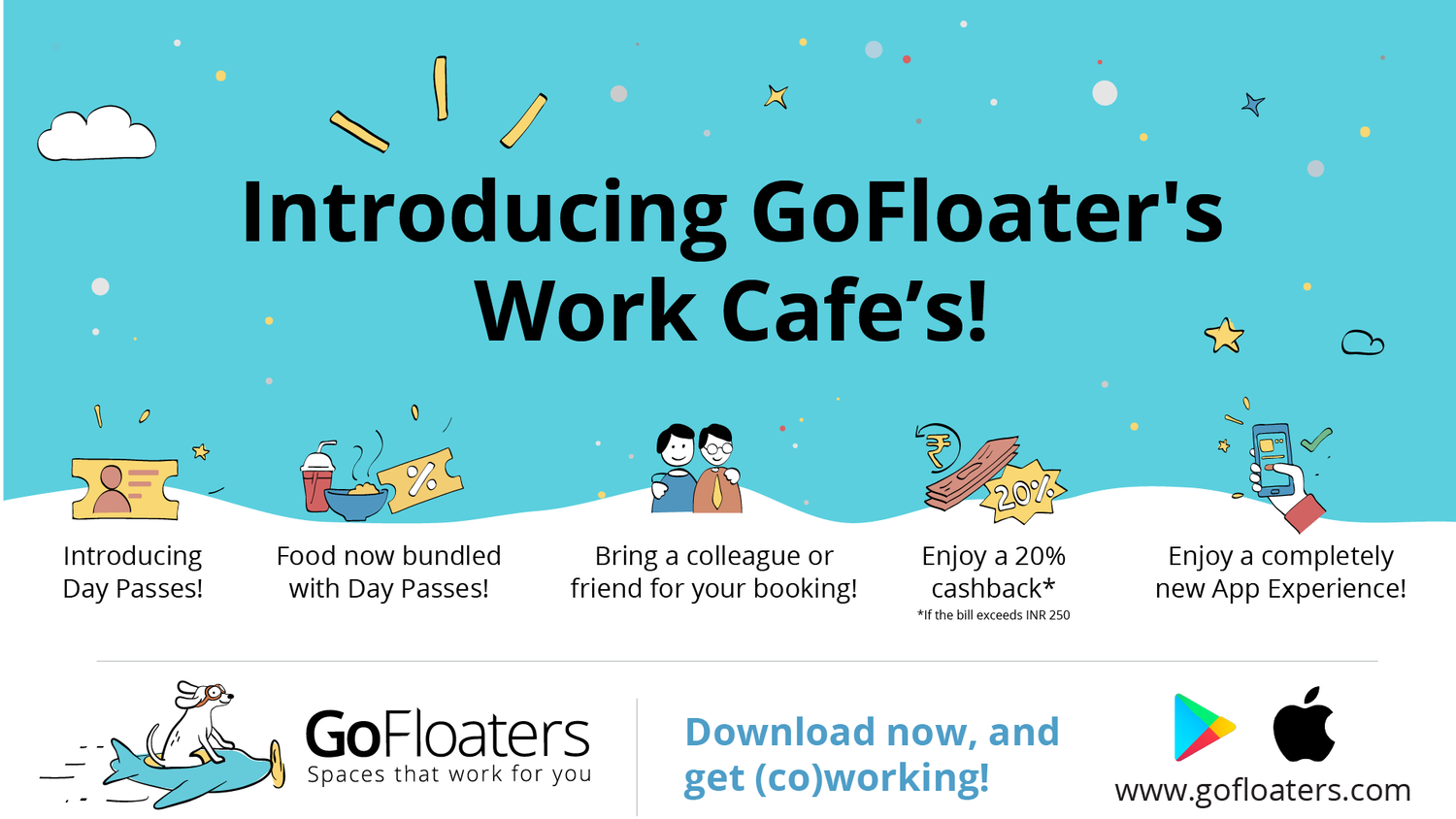 GoFloaters is proud to present Work Cafes! 